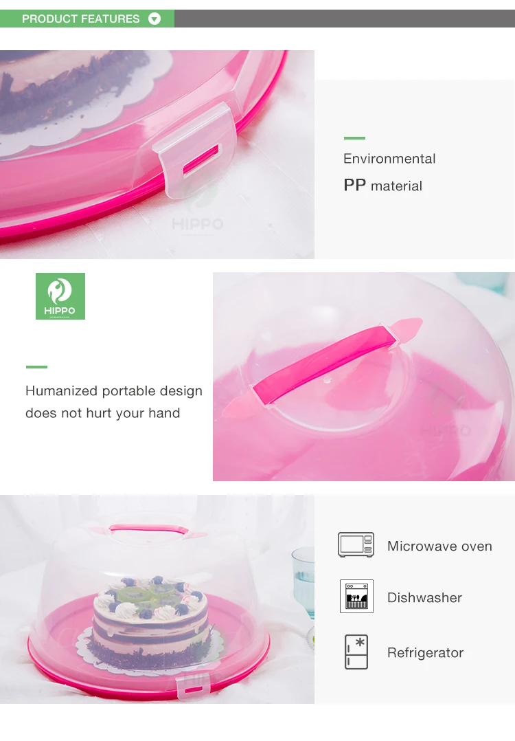 Food Grade Cake Keeper Cake Container Plastic Cake Carrier 12 Mini