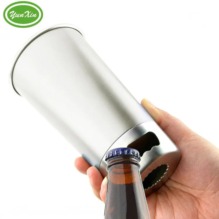 Stainless Steel Beer Mug Pint Cup With Built In Bottle Opener Buy