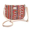 Genya shoulder bag with national style geometric pattern canvas splicing PU sequin casual fashion female shoulder bag