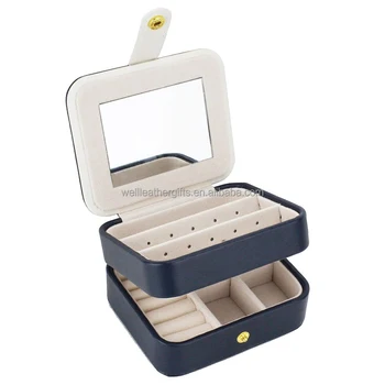 Portable Travel Jewelry Box Organizer Earring Ring Holder Necklace Portable Travel Jewelry Box Organizer Earring Ring Holder Necklace Storage Case With Mirror