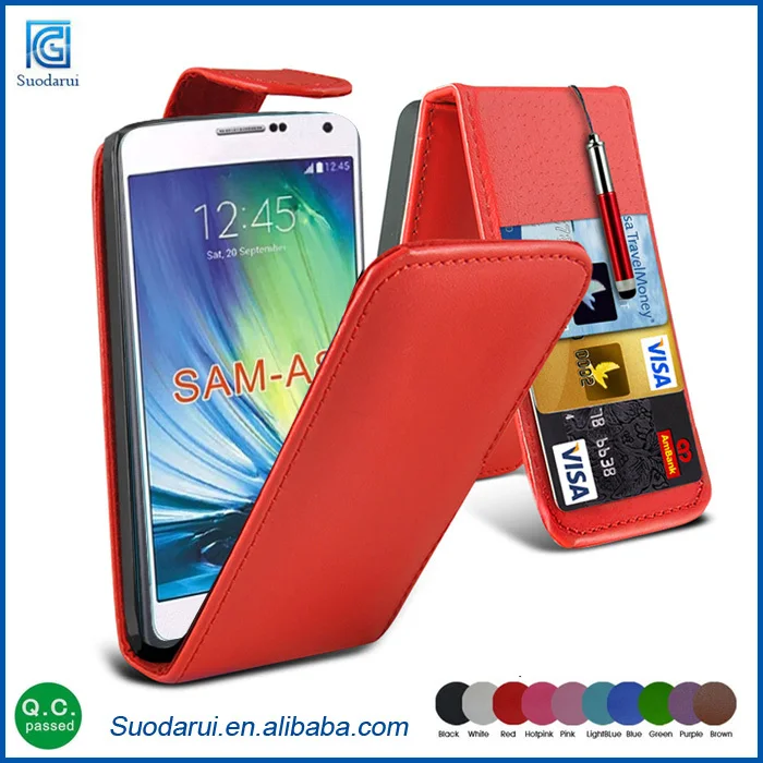 New coming mic color cell phone leather cases for Samsung Galaxy A8