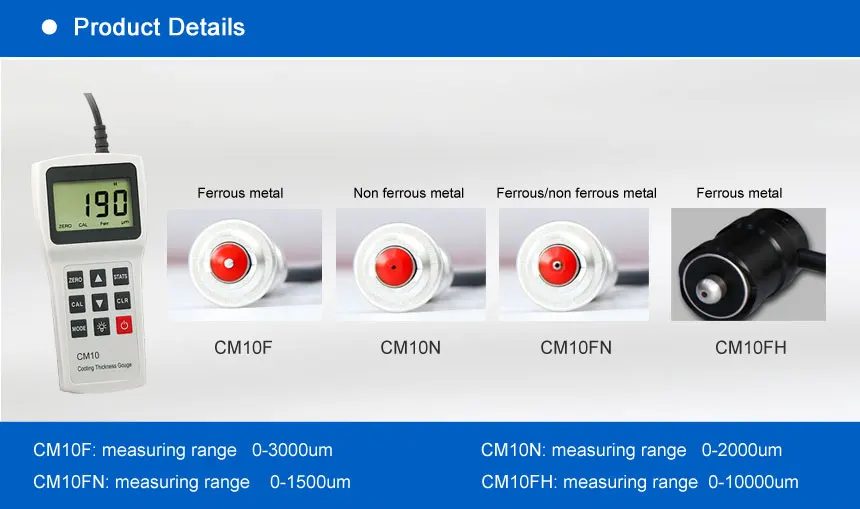 Coating Thickness Measurement Gauge Digital Portable Anodizing