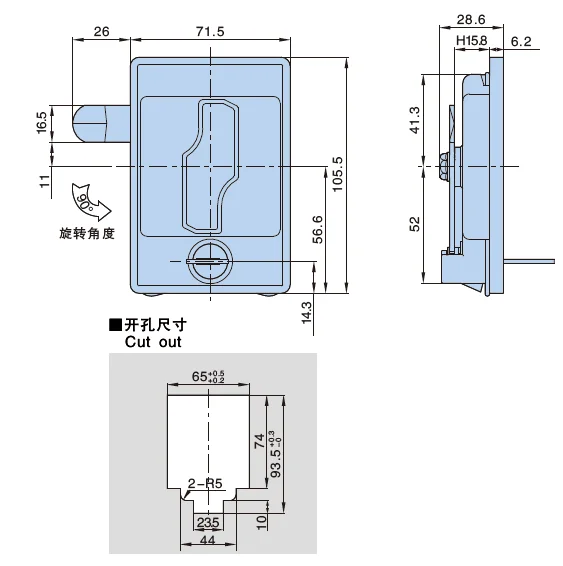 panel door lock