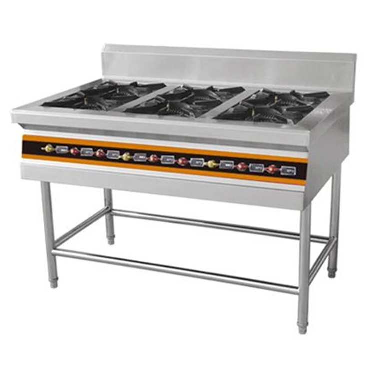 6 Burners Gas Range Commercial Kitchen Equipment China For Hotel