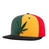 2017 Acrylic two tone Marijuana Leaf weed 3d embroidered snap back caps hat