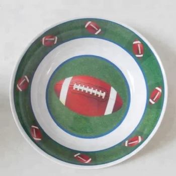 13'' American Football Design Round 100% Melamine Biodegradable ...