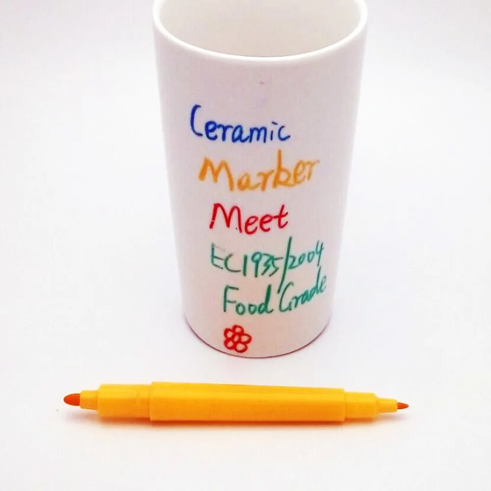 Ceramic Markers Painting On Mug Cup Indelible Ceramic Markers Art
