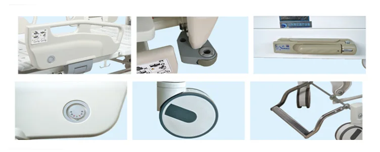 Popular 3 functions electric hospital bed from China 3 cranks ABS medical bed
