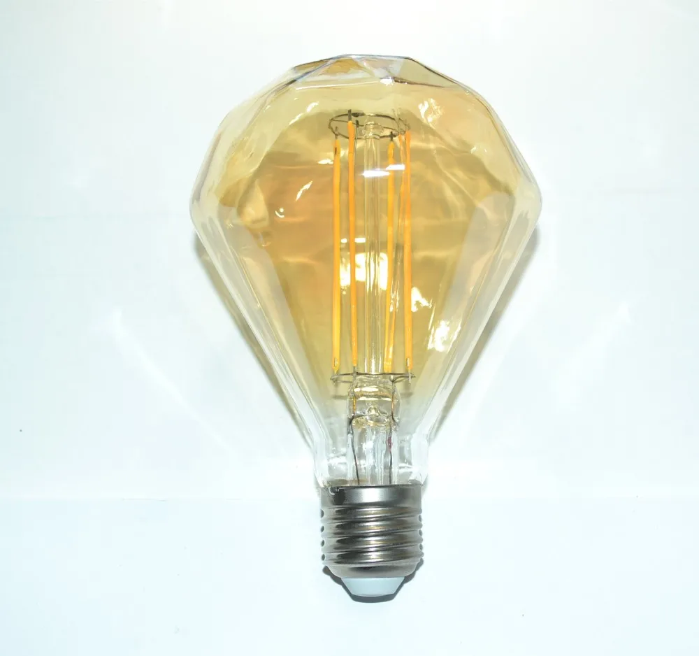 Dimmable Led Filament Bulb Diamond Shape 4w E27 Edison Light Lamps