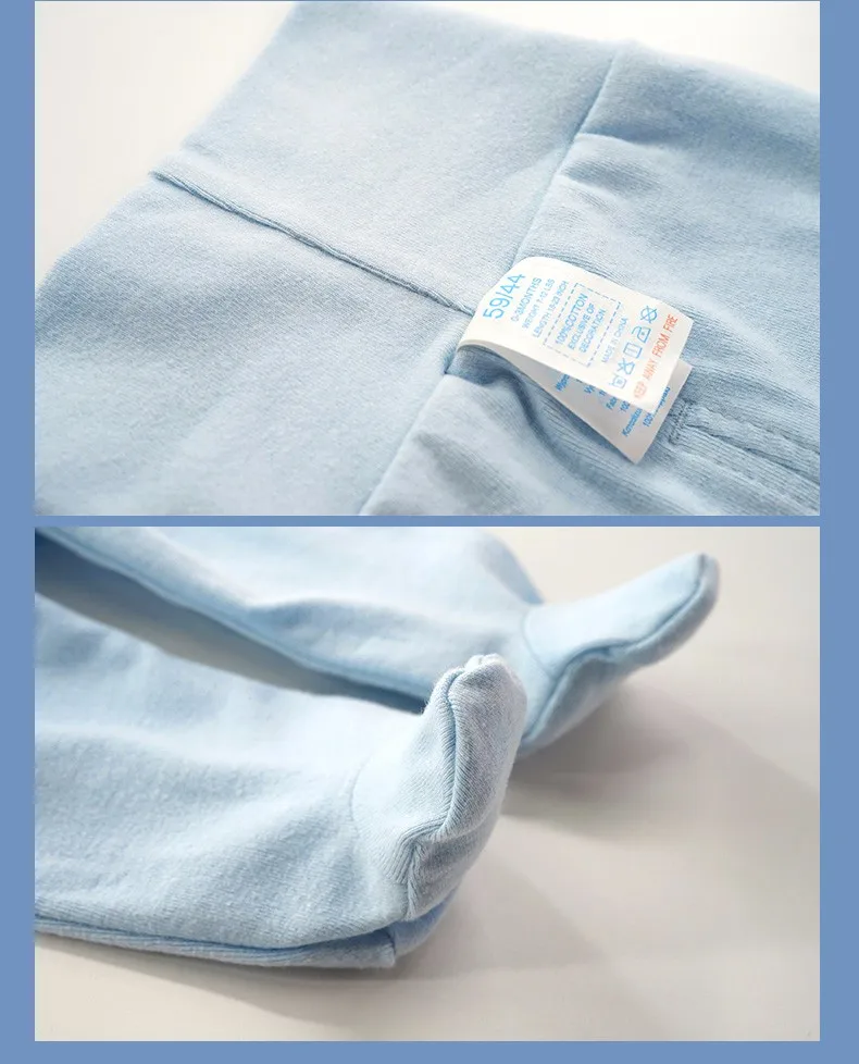 Baby Footed Pants Newborn Pants Solid Color Soft Cotton Baby Trousers With Feet Unisex Infant
