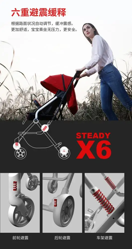 Wholesale Baby Stroller Reversible Handle / Baby Trolley With Umbrella