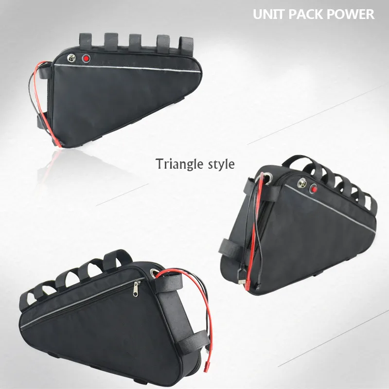 Triangle bag 48V 17Ah lithium ion ebike battery pack for 750W BBS02 Bafang mid drive conversion motor kits