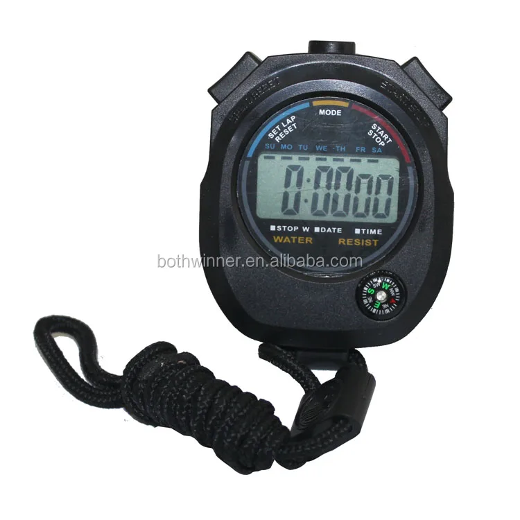 Digital handheld deporte cronómetro cronómetro Timer alarma contador materies p2w3