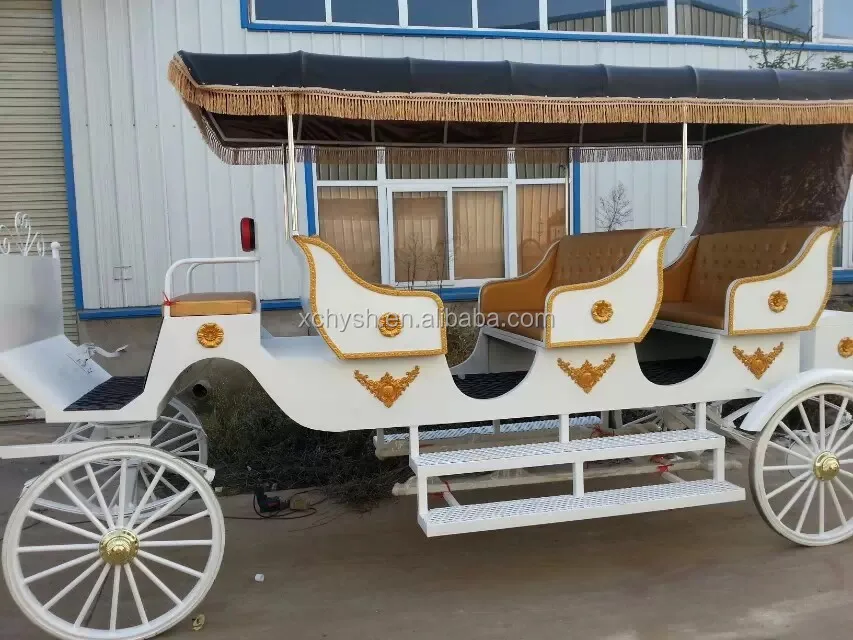 Luxury Horse Carriage Carts Royal Electric Vehicle New Style Wedding