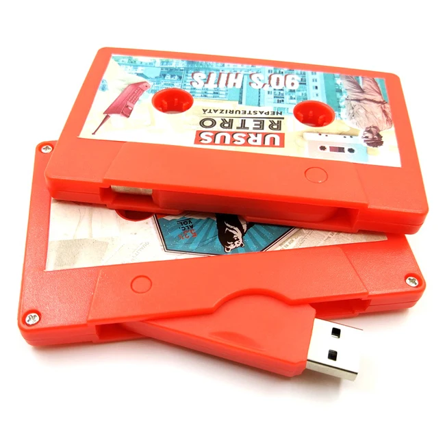 Cassette Tape Usb Flash Memory Stick Usb Card Plastic Logo U Disk 2gb