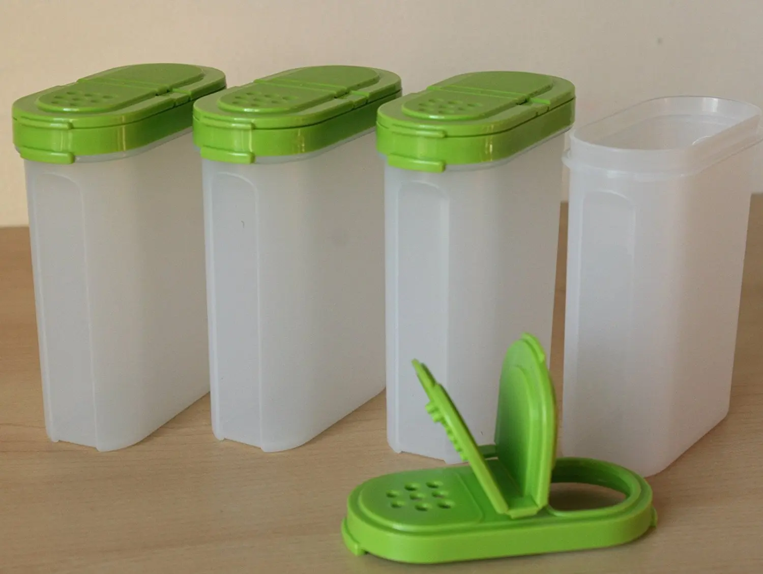 large plastic spice containers