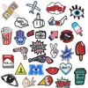 Woven Sticker Patches with 2in1 Iron on and Self-adhensive Glue for Clothing Backpack Handbag Badges