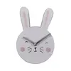 Cute Bunny Rabbit Shaped Wooden Clock Luxury Wall Clock