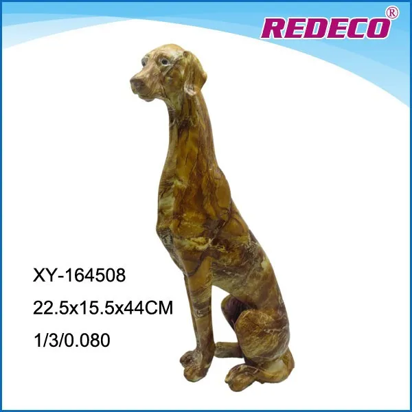 outdoor dog welcome statue