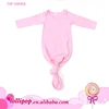 Baby Newest Nightgown Design Infants Baby Toddler Blank Long Sleeve Wearable Ruffle Blanket Knotted Sleeping Gown 0-24 Months