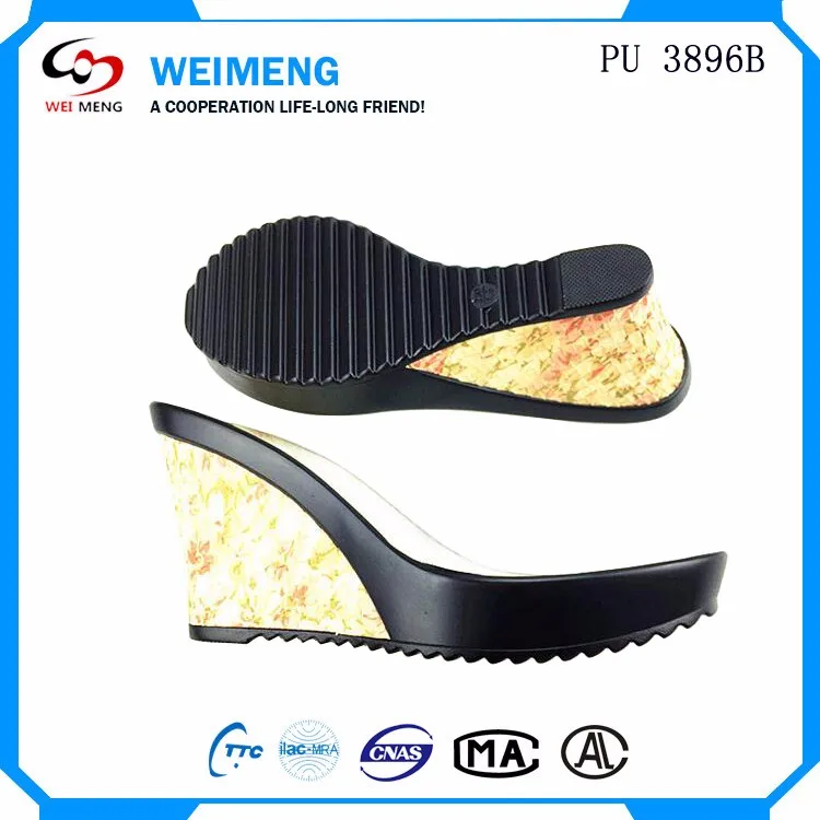 Simple Popular Wood High Heels Sole Shoe Heels And Soles For Ladies