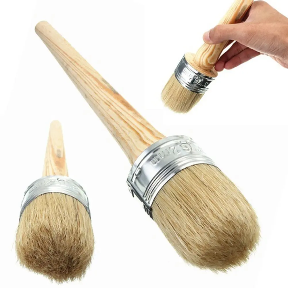 New Style Custom Epoxy Resin Glue Natural Hair Paint Brush With Bottom