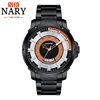 NARY 8014 Army Military Quartz Mens Watches Top Brand Luxury Leather Men Watch Casual Sport Male Clock Watch Date Dial Business