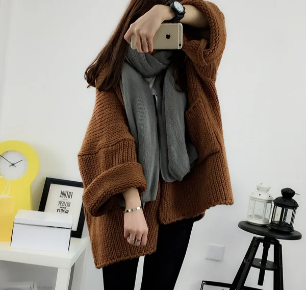 Womens Brown Sweater Jacket - Compra lotes baratos de