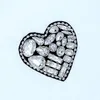 Hand beaded & Rhinestone heart pattern dress decoration patch