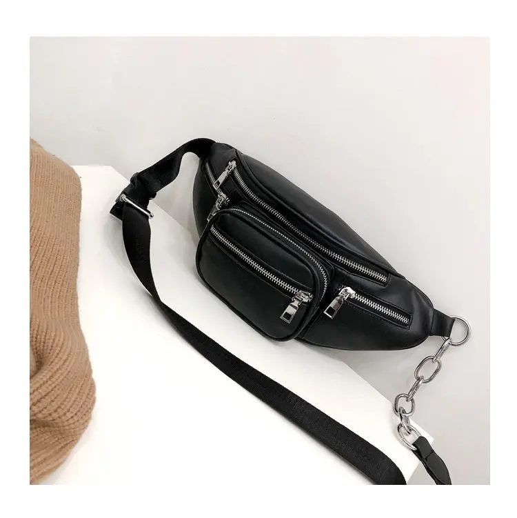 Korean Fashion Personality Leather Waist Belt Bag School Style ...