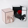 Luxury unique square double door flower gift box for flower packaging