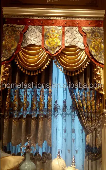 Cortinas De Poliéster Con Diseño Árabe Para Decoración Del Hogar,Telas