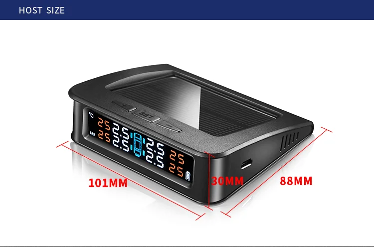 Hot Sale Smart Wireless Solar-powered Tire Pressure Monitor System TPMS External Sensor