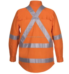 Hi vis shirt long sleeve work shirt orange safety shirt Hi vis shirt long sleeve work shirt orange safety shirt