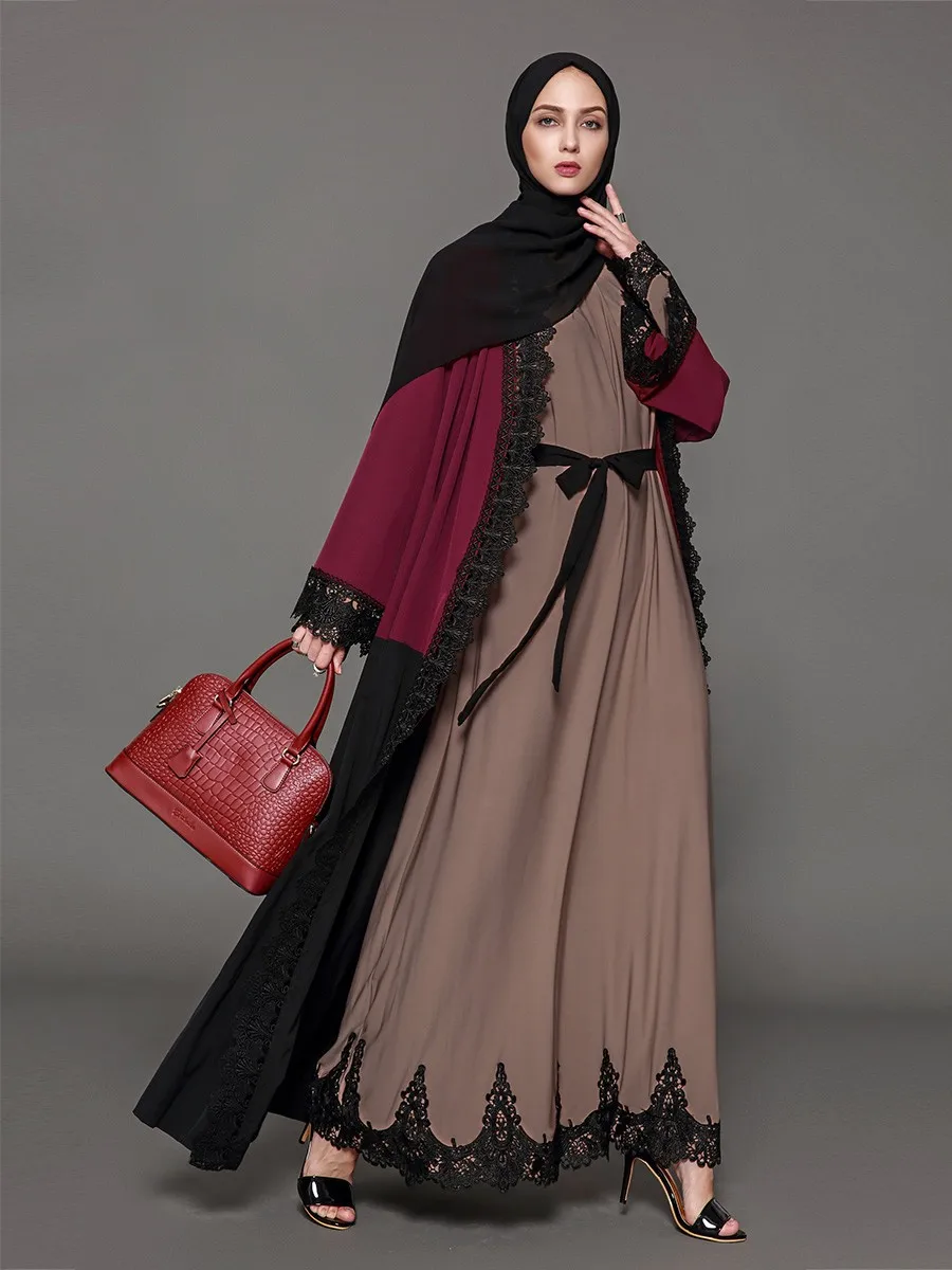 1565# Front Open Cardigan Jilbab Abaya For Women Clothes In Dubai ...