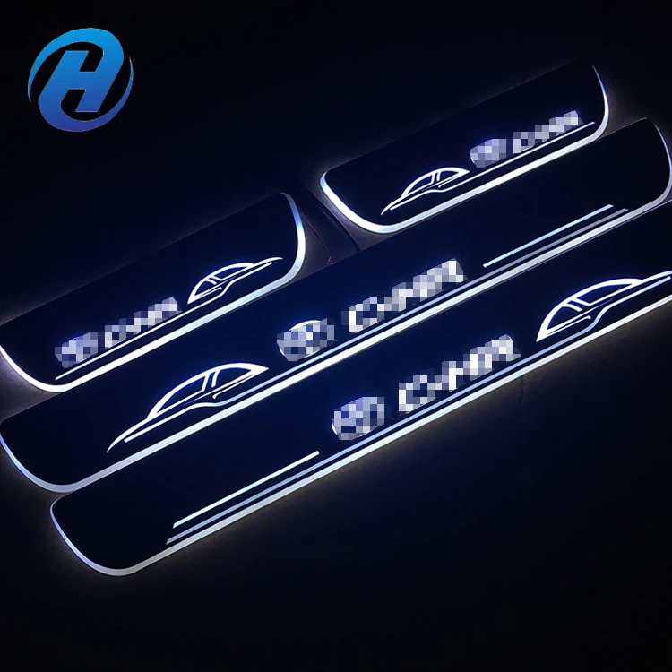 Cheap price custom led door sill, wireless car door sill plate