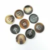 Eco-friendly gray navy color custom plastic button, resin pattern buttons, plastic jacket button