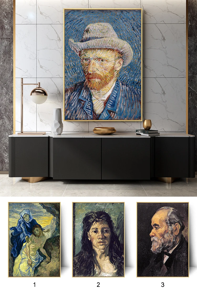 Pure handmade vincent van gogh painting famous artists oil portrait reproduction.jpg