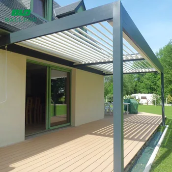 Patio Al Aire Libre Apertura De Techo De Aluminio Pérgola Con Persianas