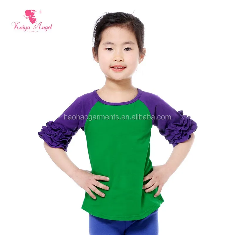 ruffled raglan shirt