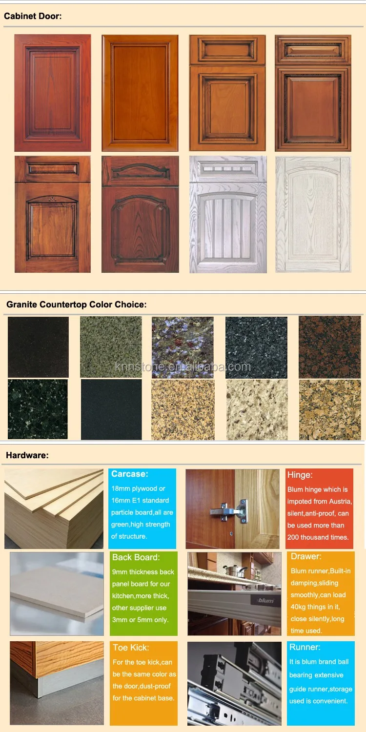 Cheap Solid Wooden Kitchen Cabinets For Bedroom Cupboards With Kitchen