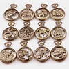 Twelve Chinese Zodiac Pocket Watch,hollow out Factory Direct Sale! each one has a chain