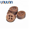 Brown natural wood children's clothing 4 holes buttons shirt 10MM color dyeing factory outlet store can be purchased in bulk