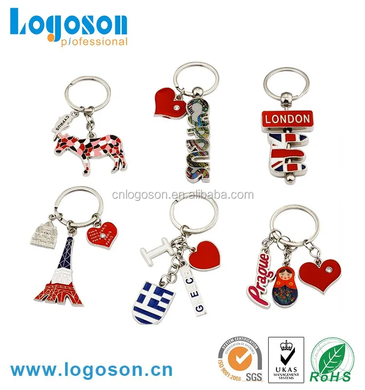 Fashion Promotional Switzerland Souvenir Metal Keychain With Little