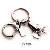 metal rotating propeller shaped keyring