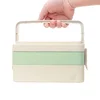 Hot Sales Wholesale price Bamboo Fibre Plastic Lunch Box With 3 layses