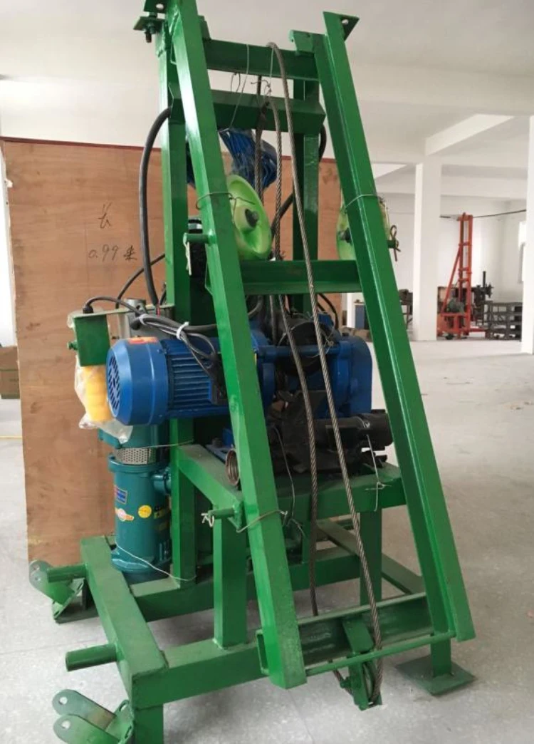 small 60m depth hydraulic core drilling rig with drill mast
