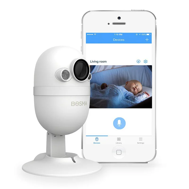 
Bosma Pet/Baby Monitor HD 1080p video, motion and sound detection with 2-way talk 