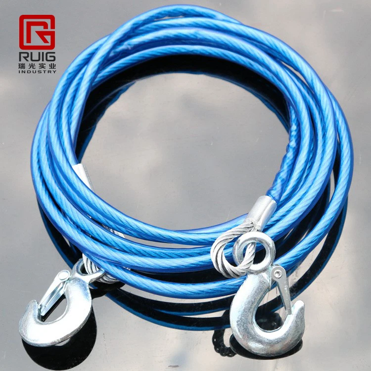 Car Emergency Towing Steel Wire Rope Tow Cable With Metal Hooks Buy Cable Hooks,Tow Cable