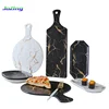 Unique Design Of Gold Marbling Ceramic Flat Plate Sets